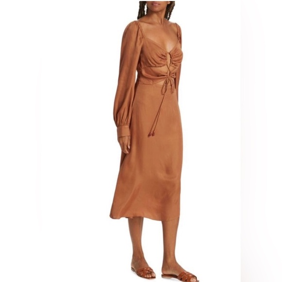 Farm Rio Carmel Cutout Midi Dress - Picture 3 of 6